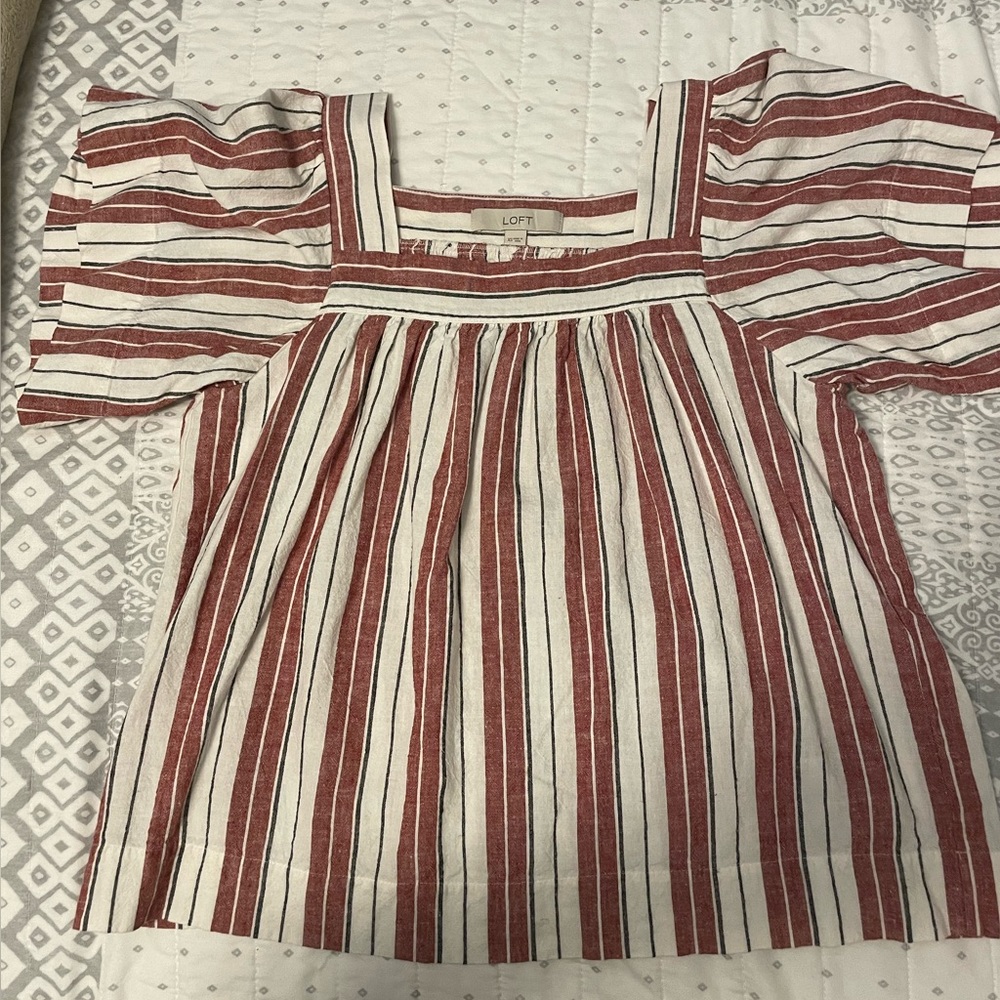 LOFT Striped Blouse